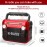 X-BASS Portable FM Radio with Flashlight - 800mAh Rechargeable Battery, Multi-Band (FM/AM/SW1-6), USB/TF/BT Playback, 2-4H Playtime, Red & Black, Ideal for Indoor & Outdoor Use, Radio Portable Rechargeable