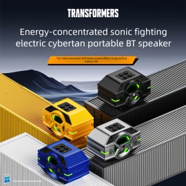 Transformers portable Bluetooth speaker, wireless portable Bluetooth speaker, desktop speaker supports Bluetooth/TF/AUX mode, full bass, high-fidelity sound quality, 360° surround sound, TWS pairing, built-in microphone, lanyard design