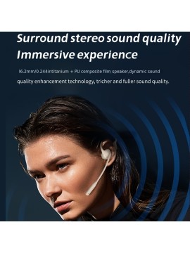[Wireless Headphones] Wireless V5.3 Dual-Mic Noise Reduction Headphones | Open-Ear, Air Conduction, DSP/CVC8.0, Type-C Charging, Ideal for Driving, Business, Office, and Cycling