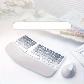 2.4Ghz Wireless Split Keyboard and Mouse Colorful Ergonomic Keyboard with Wrist Rest Multi Device Keyboard Mouse Combo for Laptop/Desktop