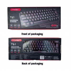 63-Key Mechanical Keyboard with 12 Lighting Effects, Compact Ergonomic Design, USB Wired, Plug & Play, Multi-System Compatible, No Battery Needed, Ideal for Office and Gaming, Gaming Keyboard | Ergonomic Keyboard | USB Wired Keyboard, Gaming Keyboard, Mechanical Keyboard, Cave Spider Keyboard, Gaming Keyboard | Compact Ergonomic, Gaming Wireless Keyboard