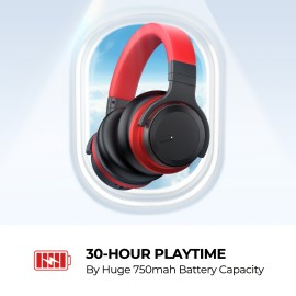 Active Noise Cancelling Headphones Wireless Headphones with Rich Bass, Clear Calls, 30 Hours Playtime, Comfort Fit