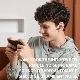 [ANC Wireless Earbuds] Wireless Earbuds | TWS ANC Active Noiseolation In-The-Ear Simple Earbuds Built-In Microphone And Volume Adjustment Sports Earbuds Ideal for Sports And Music Enthusiasts