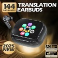Ai Translator Earbuds Smart Touch Screen Translator Earphone 144 Languages Translator EarbudsTravel Abroad Easy Conversation Translating Earbuds International Conversation Multilingual Translator Lightweight Earphones Modern Translator Christmas gift