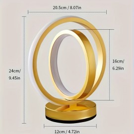 Unique Earth-Shaped Table Lamp with USB-Powered LED Lights, No Batteries Needed - Adjustable 3-Color Dimmable, USB-C Charging, USB-Powered Design, USB-Powered Desk Lamp, Table Lamp For Bedroom, Bedroom Table Lamp, Table Lamp For Living Room