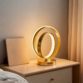 Unique Earth-Shaped Table Lamp with USB-Powered LED Lights, No Batteries Needed - Adjustable 3-Color Dimmable, USB-C Charging, USB-Powered Design, USB-Powered Desk Lamp, Table Lamp For Bedroom, Bedroom Table Lamp, Table Lamp For Living Room