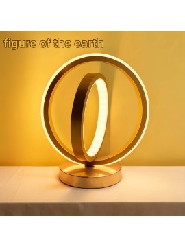 Unique Earth-Shaped Table Lamp with USB-Powered LED Lights, No Batteries Needed - Adjustable 3-Color Dimmable, USB-C Charging, USB-Powered Design, USB-Powered Desk Lamp, Table Lamp For Bedroom, Bedroom Table Lamp, Table Lamp For Living Room