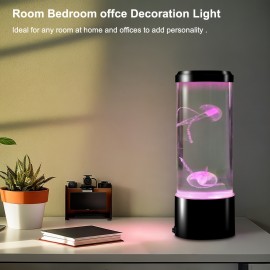 1pc of 2 color-changing jellyfish lamps, choose any style. Aquarium marine night lights, multi-color color-changing environment night lights suitable for living rooms, family bedrooms, desktop decorations, holiday gifts, best gifts for Halloween and Christmas. USB interface, USB lamp lighting fixtures, computer accessory peripheral devices.