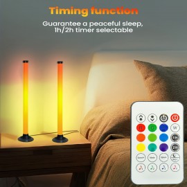 An intelligent lamp, LED desktop ambient light pickup microphone with app control and remote control featuring music synchronization function, USB-powered voice-activated rhythm lights for parties, PC gaming room modern style mood lighting set