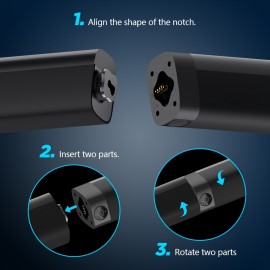 60W TV Speakers, Smart TV Speakers Wireless Speaker, Wired and Wireless Speakers, with ARC/ Optical/ AUX Connection, Detachable 32inch Speakers