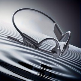 Wireless Over-Ear Open ENC Noise-Canceling Bone Conduction Bluetooth Headphones for Business Calls and Music