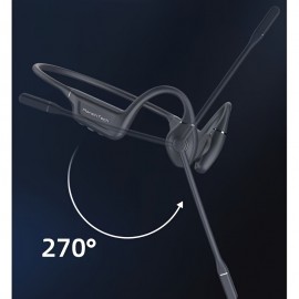 Wireless Over-Ear Open ENC Noise-Canceling Bone Conduction Bluetooth Headphones for Business Calls and Music