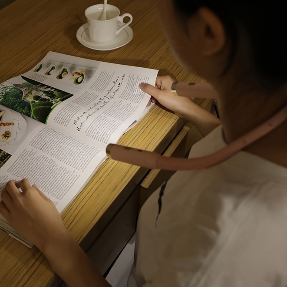 LED Neck Reading Lamp, Bed Reading Lamp, Tri-color Dimming, 6 levels of brightness for cozy bedtime reading, knitting & crafting, camping, outdoor hideaway setup, ideal gift for Halloween & Christmas!, Camping Lantern, Knitting Lamp, Adjustable Lamp