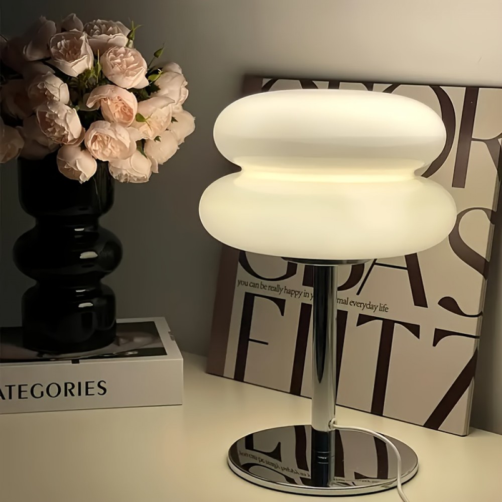 Creative USB Lamp Light | LED Atmosphere Table Lamp | Hamburger Night Light | USB Powered | White Orange Available | Three Color Adjustable Light | Cold Light Warm Light Neutral Light, Decorative Lighting | Modern Minimalist Design | Durable Plastic