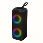 [Portable Wireless Speaker] 1pc Multifunctional Wireless Portable Speaker with LED Lights, USB-C Charging, 5W Stereo Sound, 7-Color Changing Lights, Compact Design for Home & Outdoor Use - Black, Portable Wireless Speaker, Outdoor Audio, Modern Audio Gear, Durable Audio Device, Wireless Speaker, Powerful Wireless Speaker