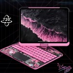 Suitable For IPad 10th Generation Protective Case With Keyboard Lazy Bracket 7-color Backlight Lifting And Rotating Pen Holder Storage Wireless Magic Keyboard Protective Case For 2022 New IPad 10th Generation 10.9 Inch/iPad Air 13 Inch M3/M4 (pink)