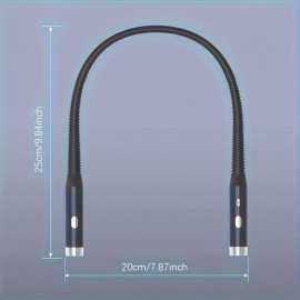 LED Neck Reading Lamp, Bed Reading Lamp, Tri-color Dimming, 6 levels of brightness for cozy bedtime reading, knitting & crafting, camping, outdoor hideaway setup, ideal gift for Halloween & Christmas!, Camping Lantern, Knitting Lamp, Adjustable Lamp